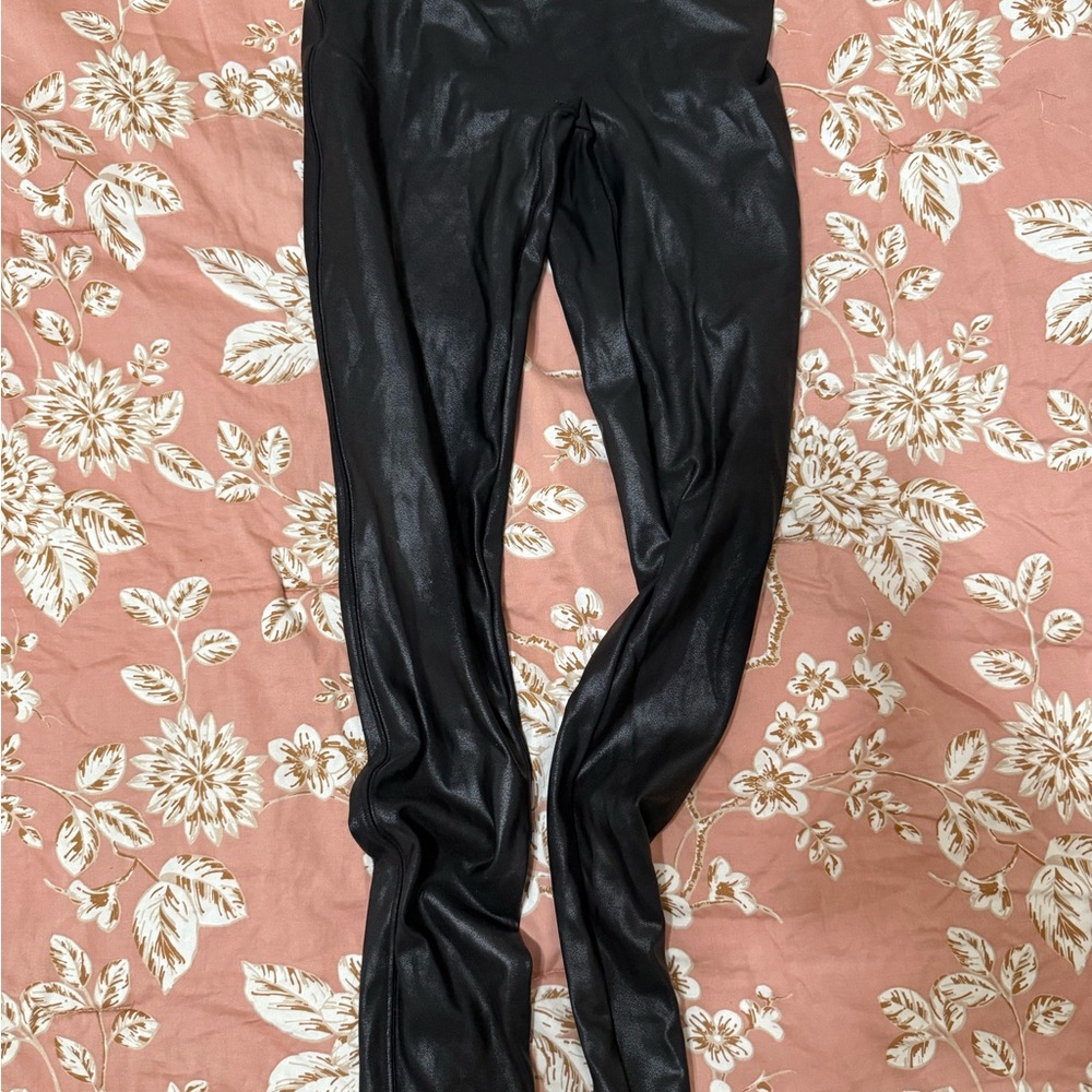 SPANX Shiny Black Leggings